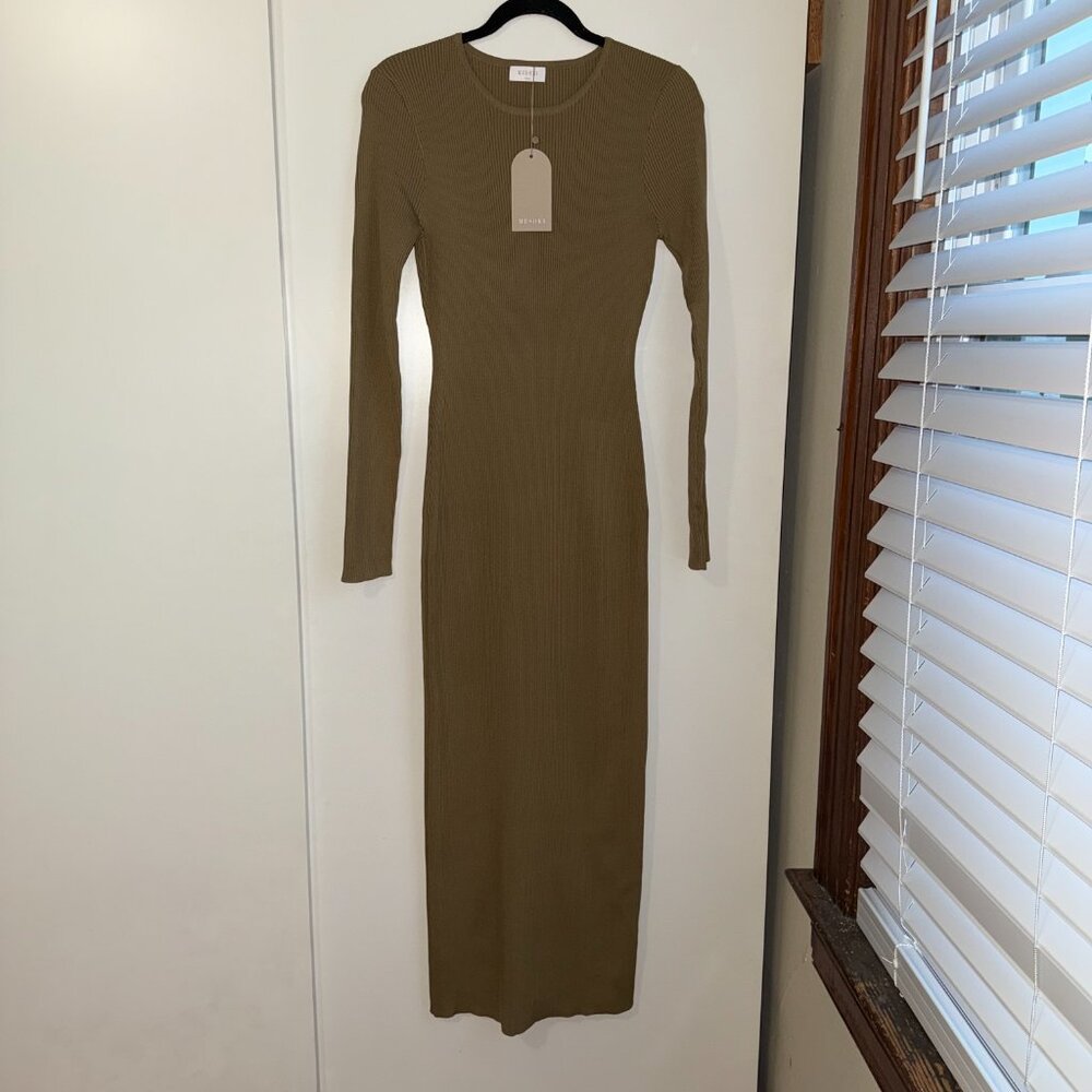 Meshki - Rowen Long Sleeve Midi Dress (Olive) - Picture 3 of 5